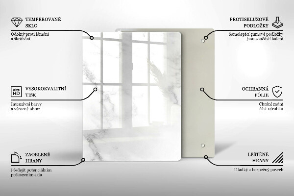 Tábua de corte de vidro Grãos de café