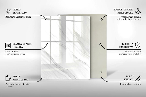 Tábua de cortar de vidro Especiarias orientais
