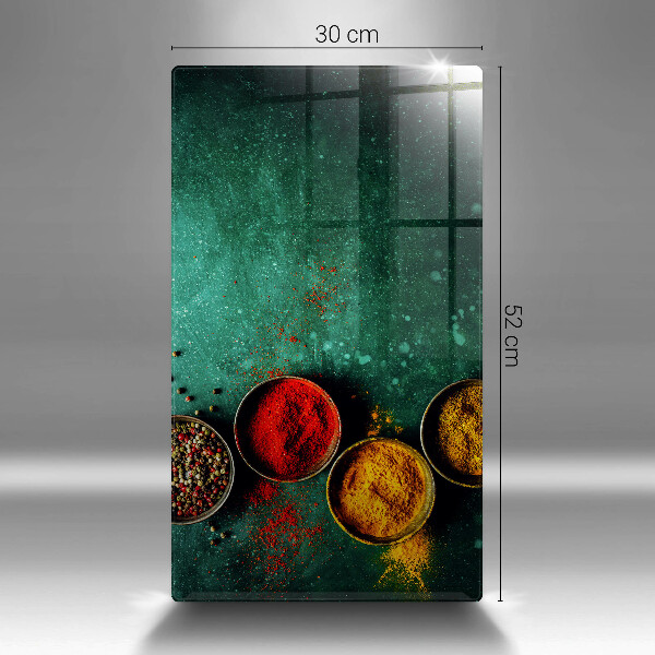 Tábua de cortar de vidro Especiarias orientais