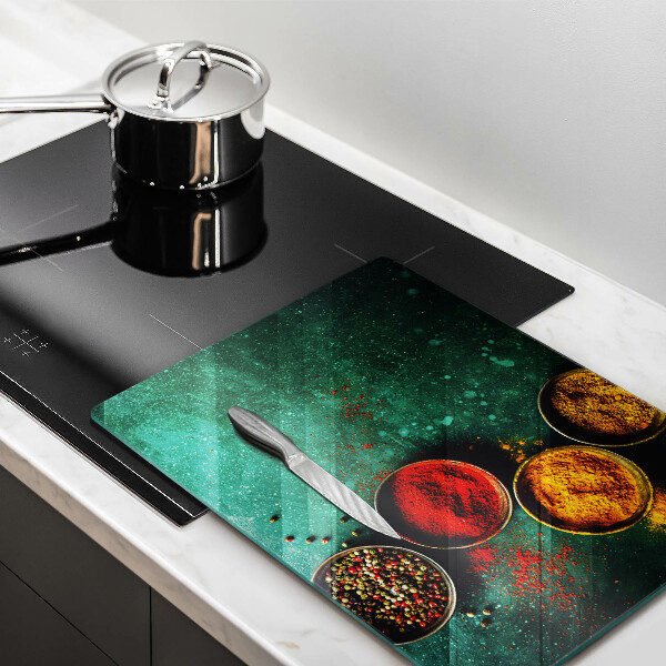 Tábua de cortar de vidro Especiarias orientais