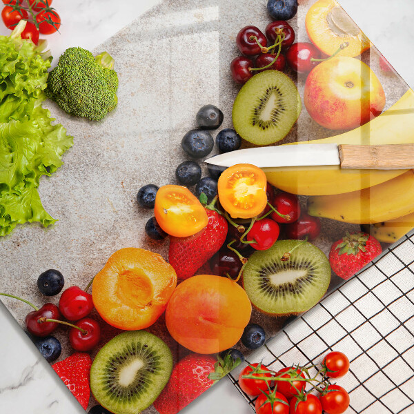 Tábua de cozinha com estampa de frutas de Natal