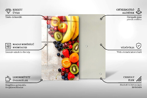 Tábua de cozinha com estampa de frutas de Natal