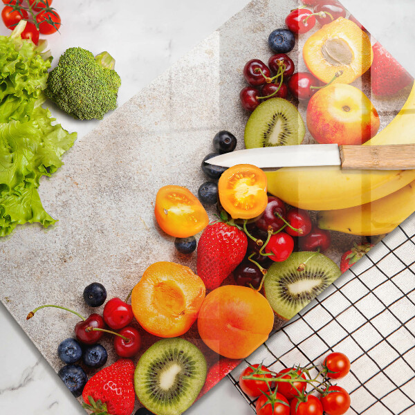 Tábua de cozinha com estampa de frutas de Natal