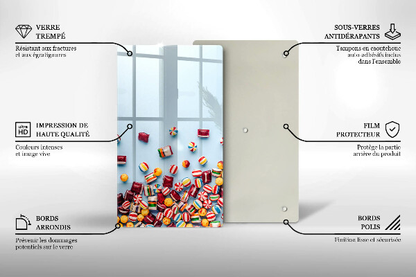 Tábua corte Doces coloridos