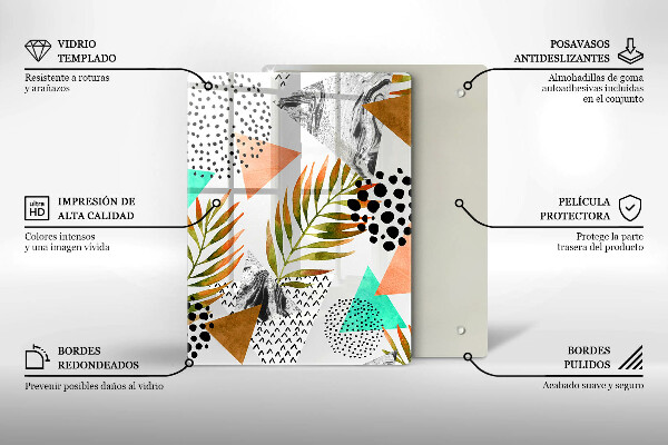 Tábua corte Mármore azul e dourado