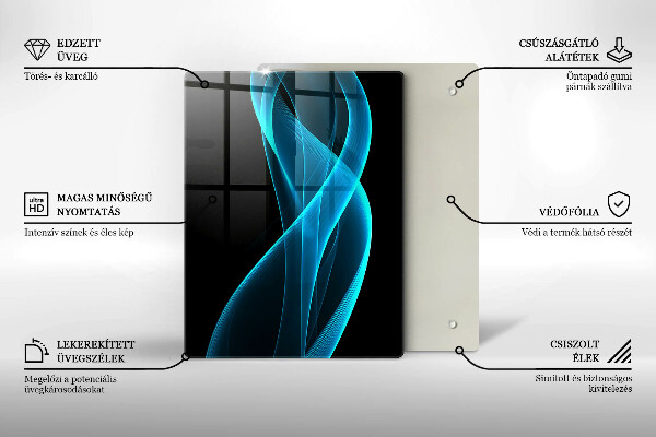 Tábua de vidro Close-up de cerejas