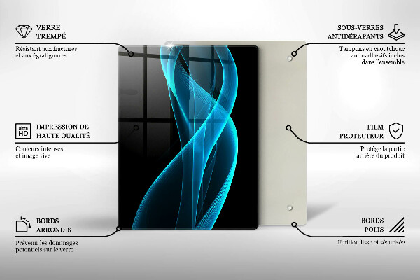 Tábua de vidro Close-up de cerejas