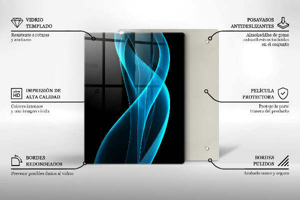 Tábua de vidro Close-up de cerejas