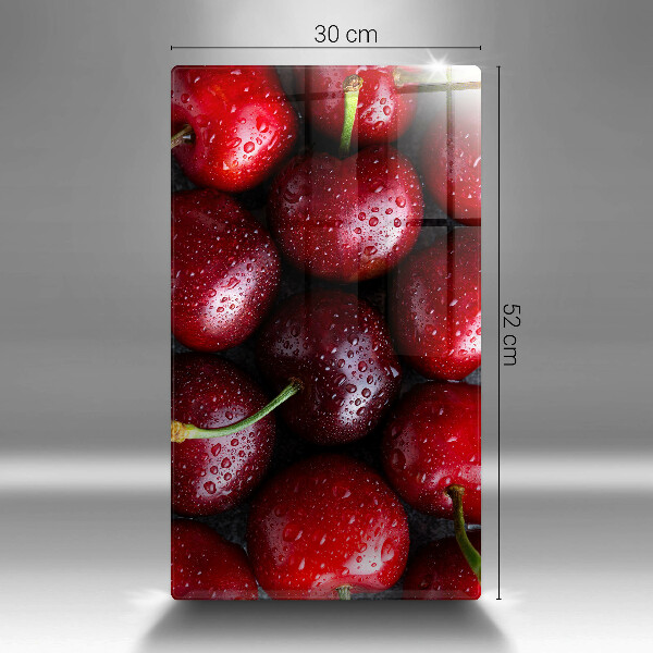 Tábua de vidro Close-up de cerejas