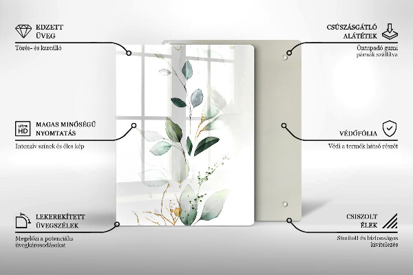 Tábua de cortar alimentos Abóboras verdes