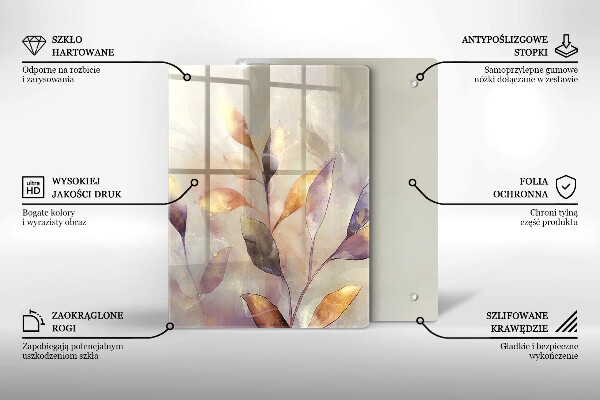 Tábua de corte de vidro Vegetais na mesa