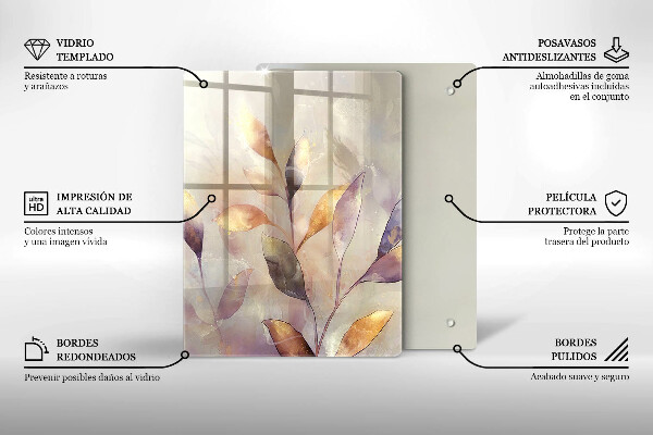 Tábua de corte de vidro Vegetais na mesa