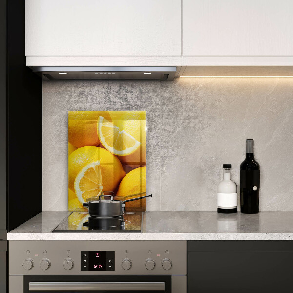 Tábua de cortar de vidro Limões suculentos