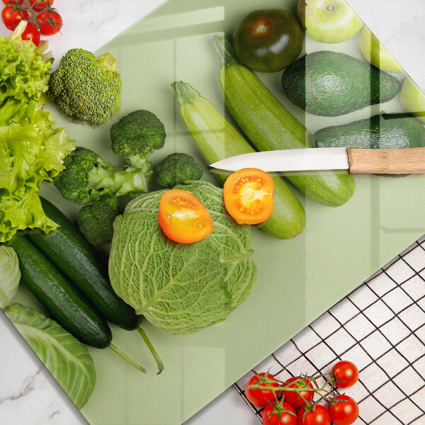 Tábua corte Frutas e vegetais verdes