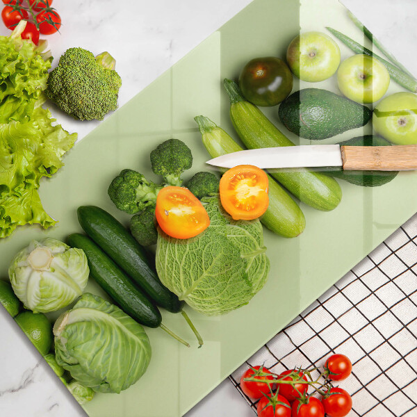 Tábua de corte para frutas e vegetais verde