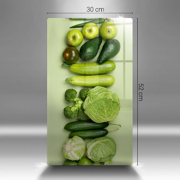 Tábua corte Frutas e vegetais verdes