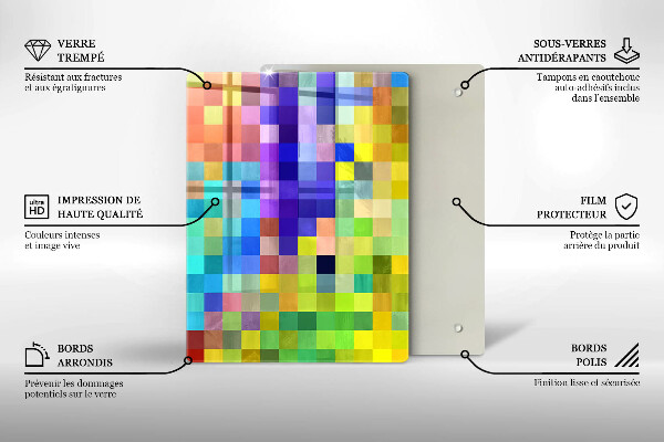 Tábua de vidro Ilustração de folhas de monstera