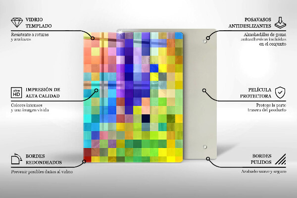 Tábua de vidro Ilustração de folhas de monstera