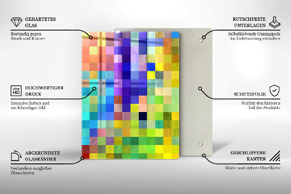 Tábua de vidro Ilustração de folhas de monstera