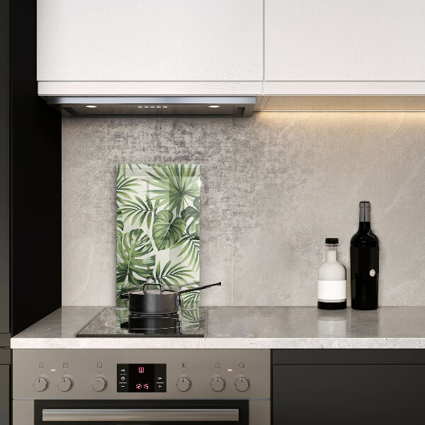 Tábua de vidro Ilustração de folhas de monstera