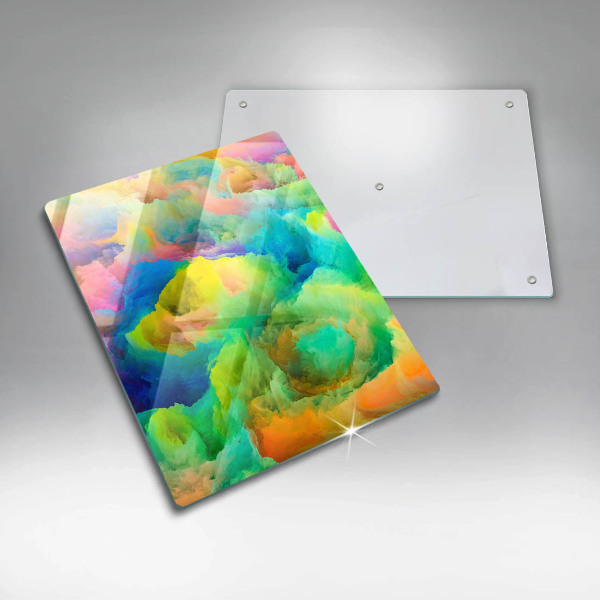 Tábua de cortar alimentos Abstração colorida