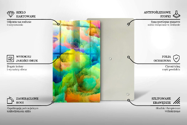 Tábua de cortar alimentos Abstração colorida