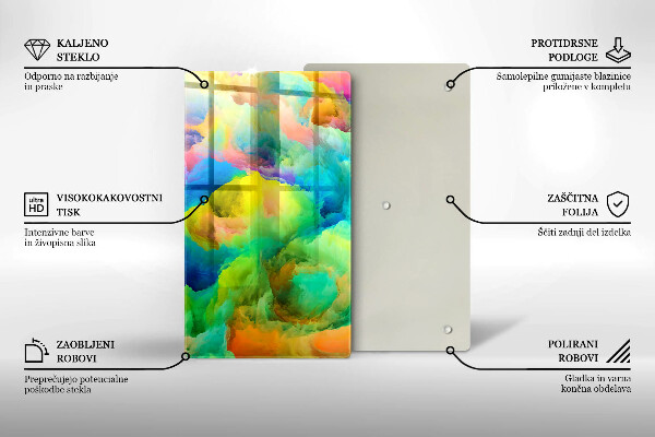 Tábua de cortar alimentos Abstração colorida
