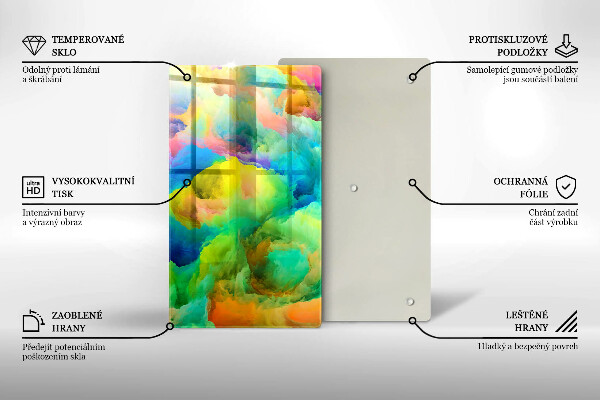 Tábua de cortar alimentos Abstração colorida