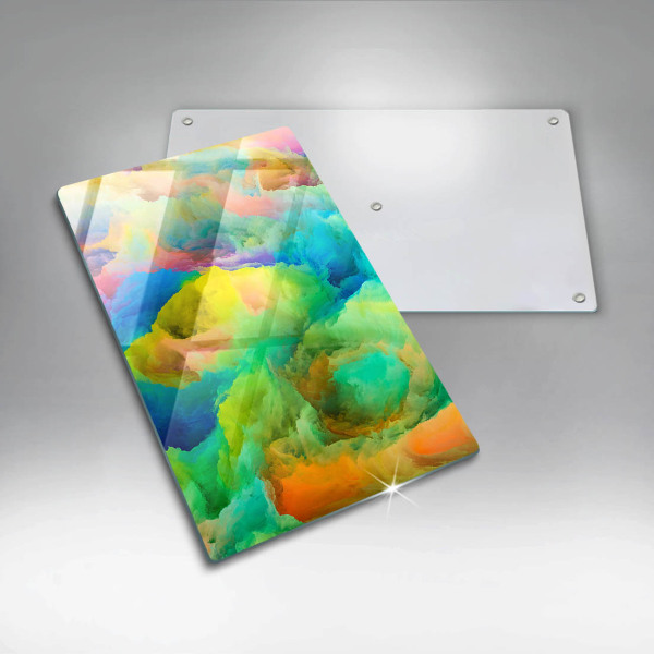 Tábua de cortar alimentos Abstração colorida