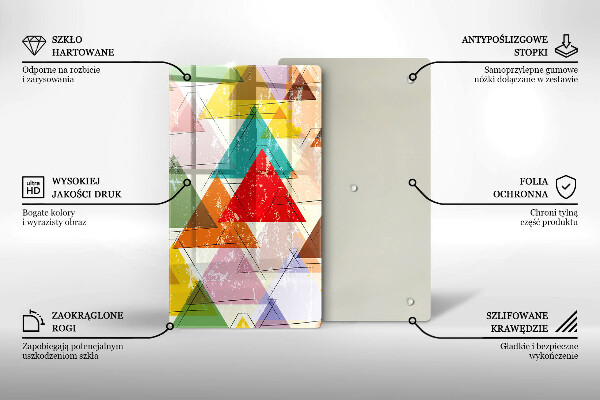 Tábua para corte Triângulos pintados