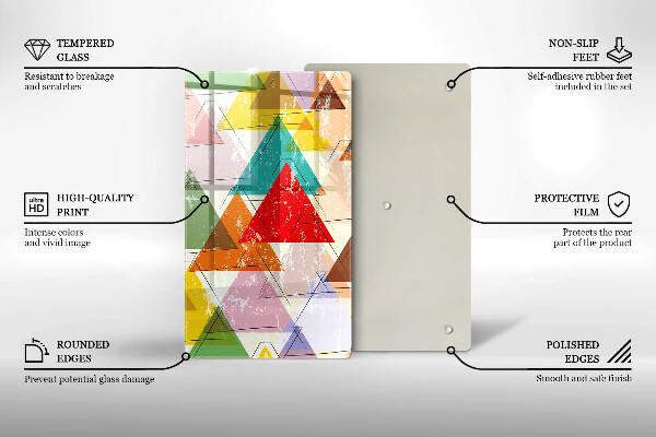 Tábua para corte Triângulos pintados