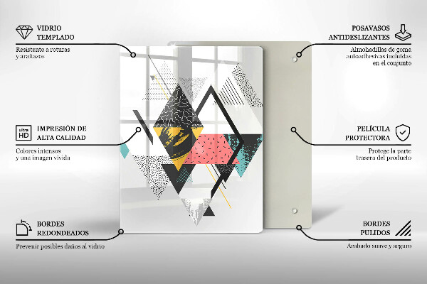 Tábua para corte Triângulos pintados