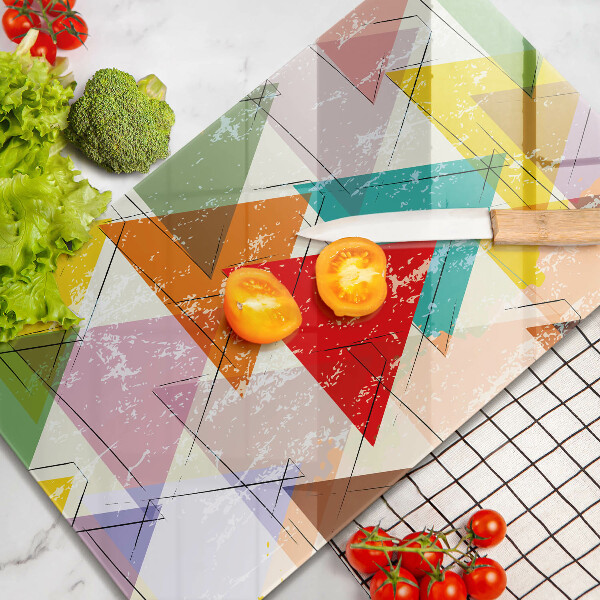 Tábua para corte Triângulos pintados