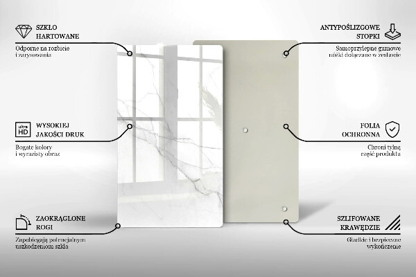 Tábua de corte Mármore branco delicado