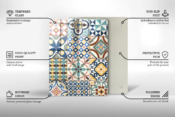 Tábua de corte Mármore branco delicado