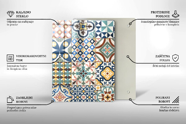 Tábua de corte Mármore branco delicado