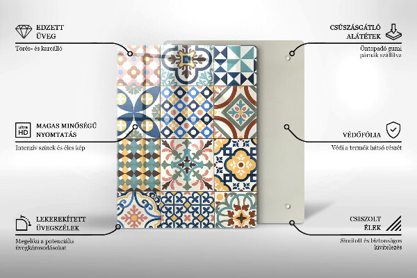 Tábua de corte Mármore branco delicado