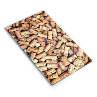 Tábua de cortar com estampa de rolhas de vinho