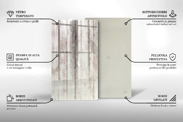 Tábua de corte de vidro Tábuas de madeira velhas
