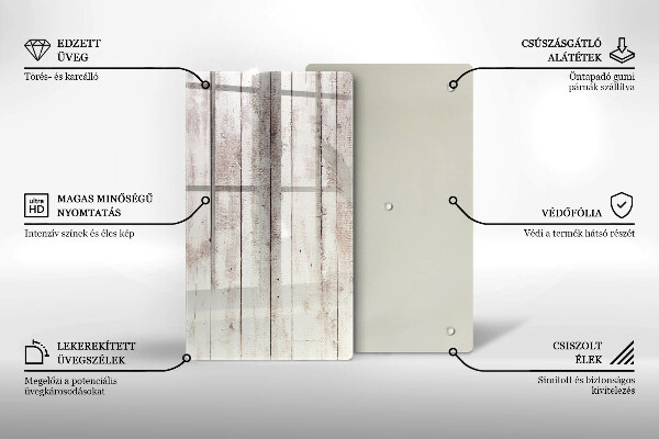 Tábua de corte de vidro Tábuas de madeira velhas