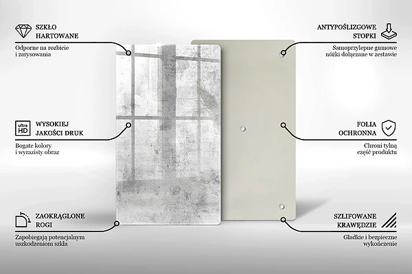 Tábua de cozinha com textura de concreto