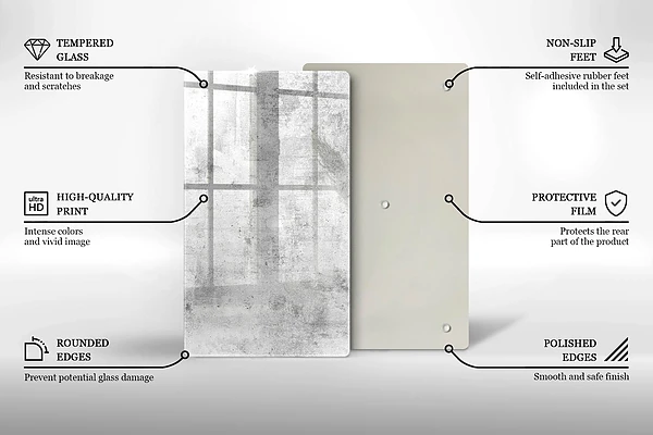 Tábua de cozinha com textura de concreto
