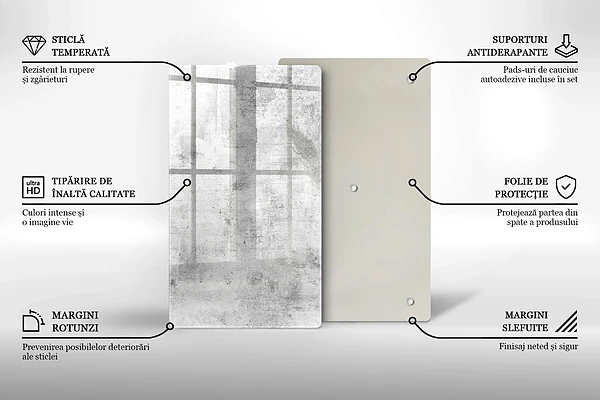 Tábua de cozinha com textura de concreto