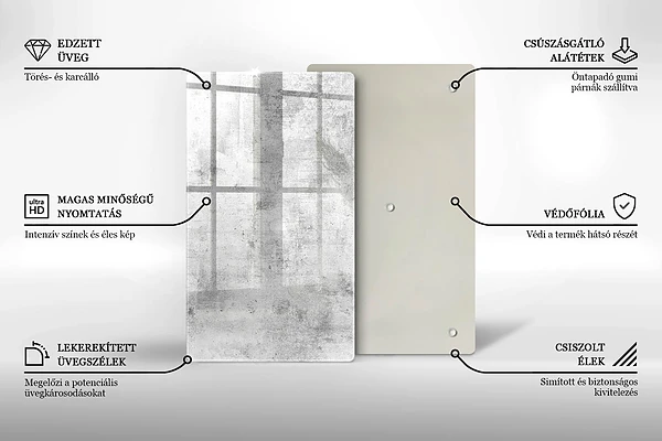 Tábua de cozinha com textura de concreto