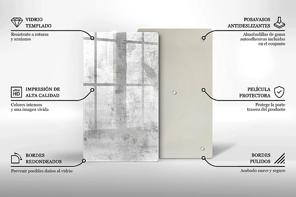 Tábua de cozinha com textura de concreto