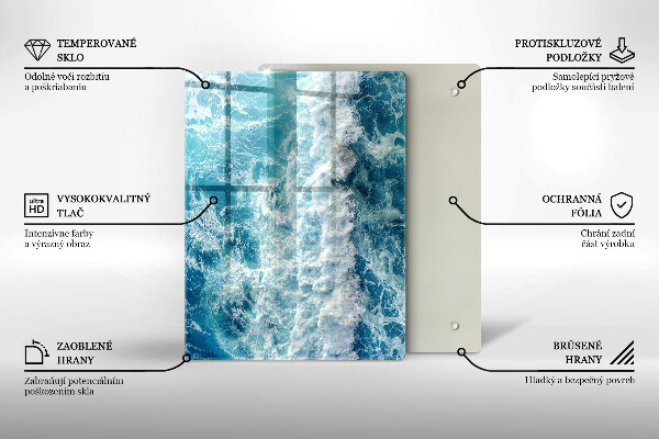 Tábua para corte Abstração com azul