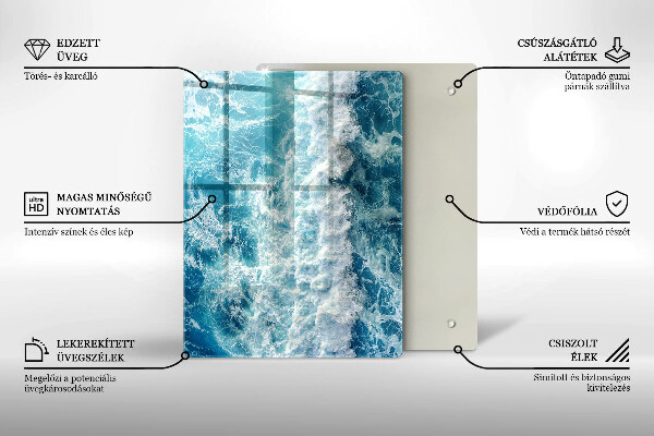 Tábua para corte Abstração com azul