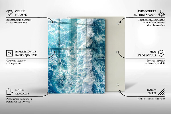 Tábua para corte Abstração com azul