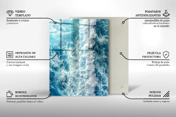 Tábua para corte Abstração com azul