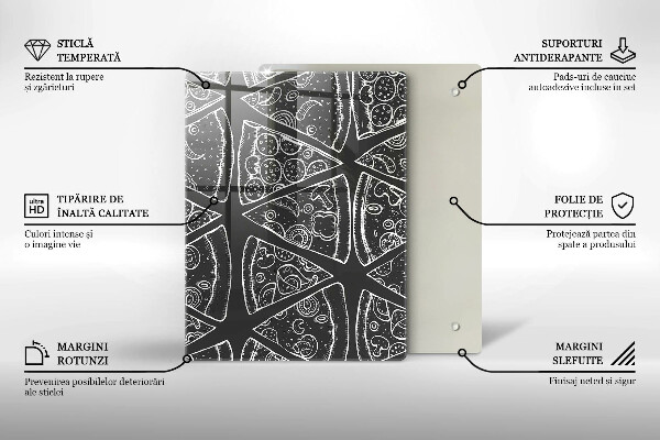 Tábua para cozinha com estampa abstração elegante
